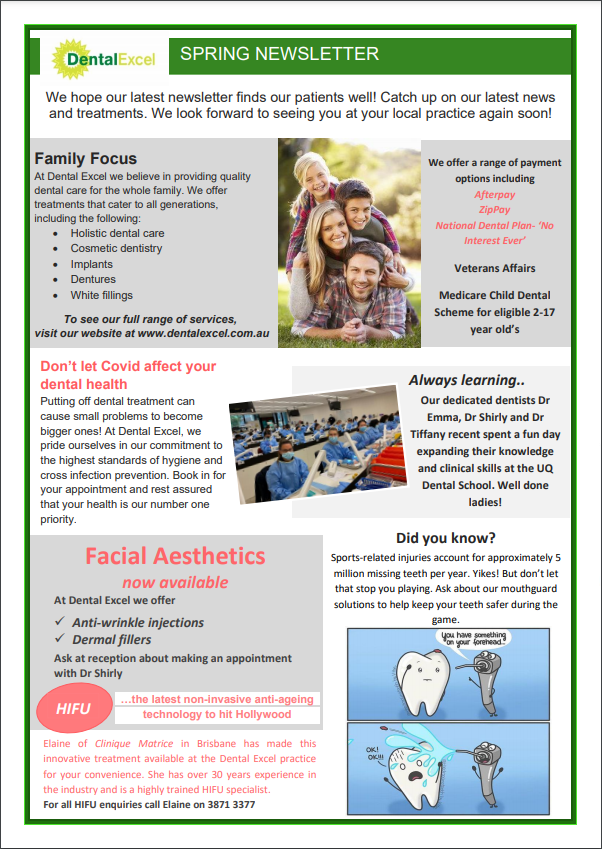 Download your newsletter | Dental Excel